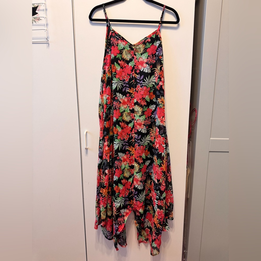 Decree Black and Red Asymmetrical Skirt